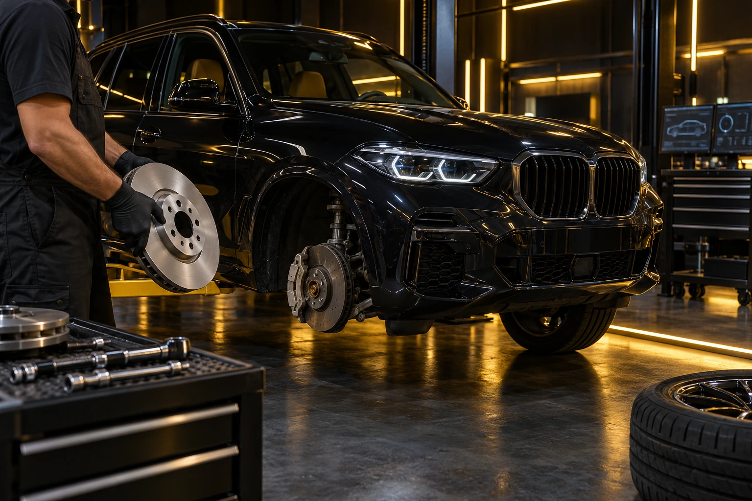 Brake disc on a BMW X5