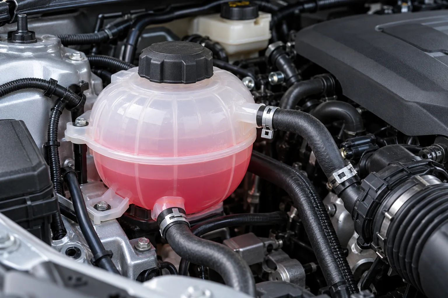 Engine coolant reservoir