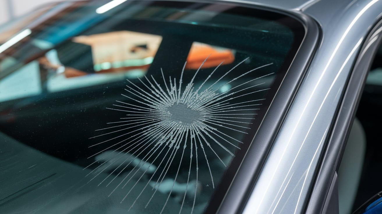 Scratched car window
