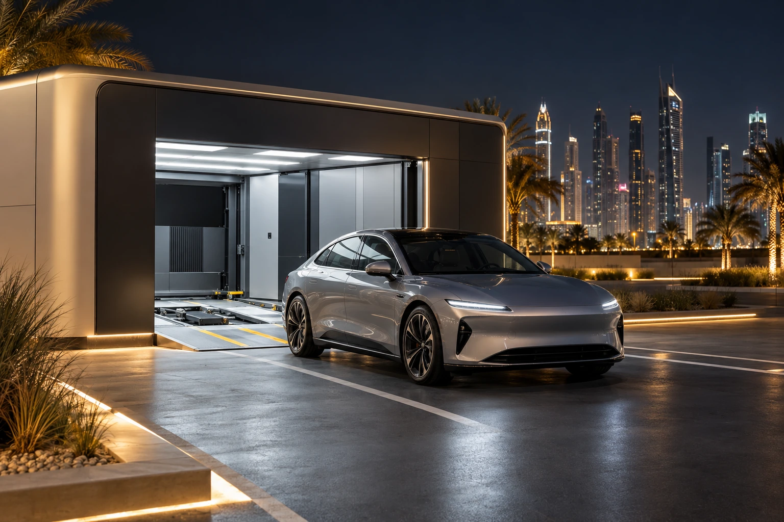NIO battery swap station in the UAE