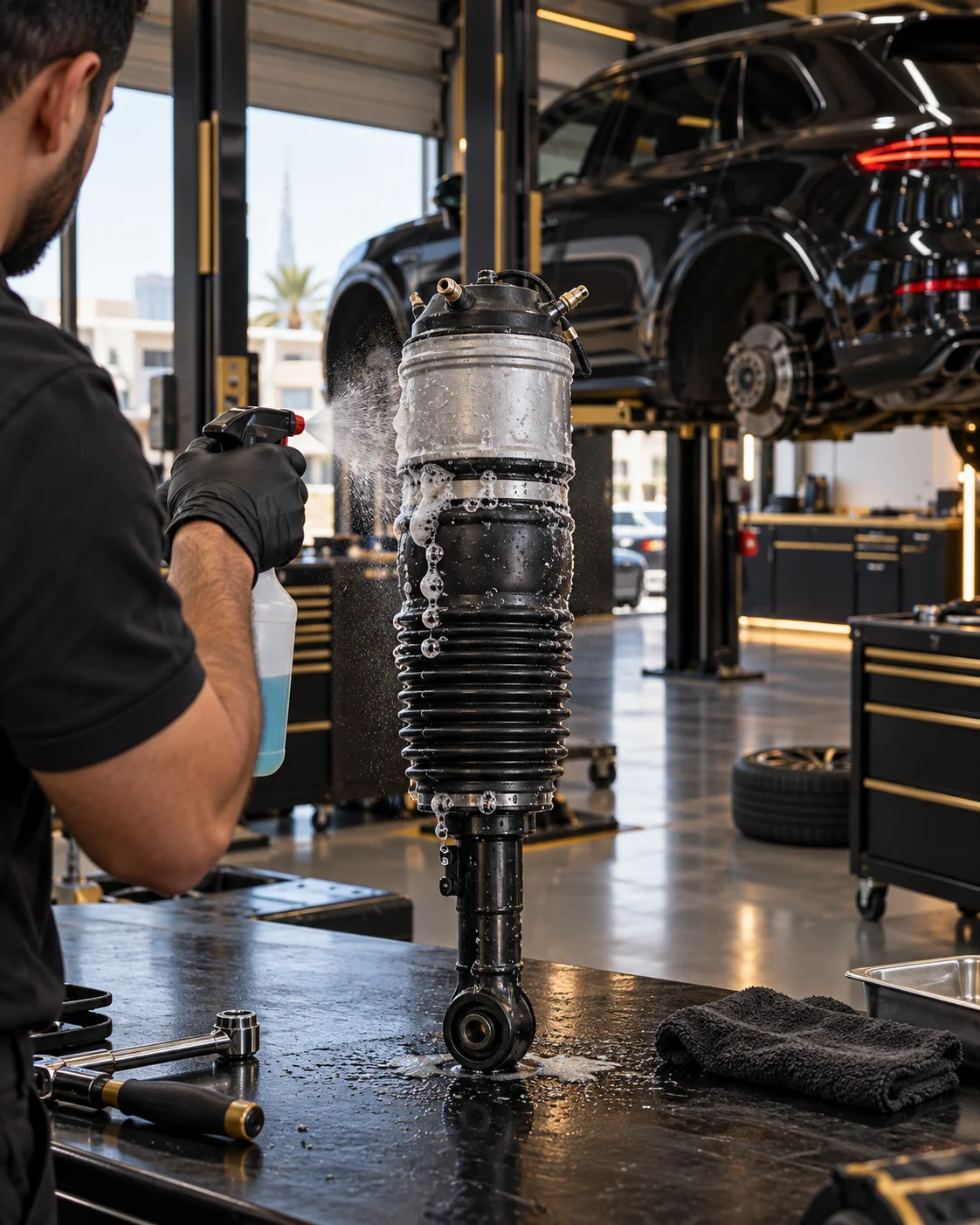 Porsche Cayenne air strut check