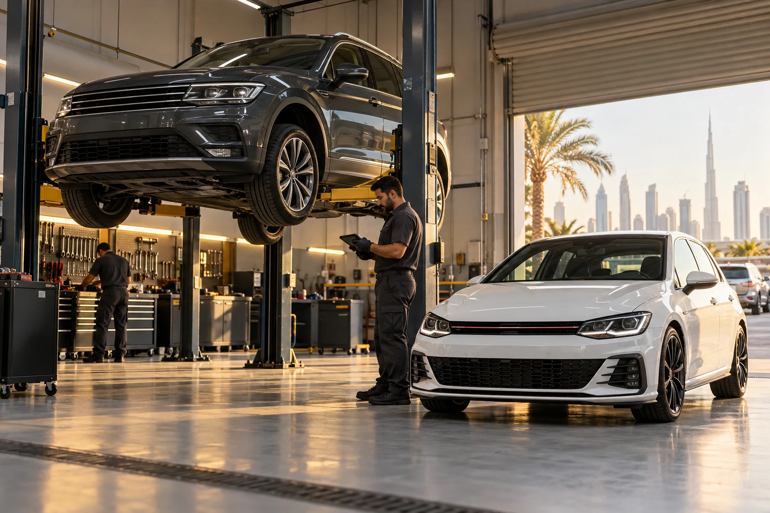 Volkswagen in the workshop
