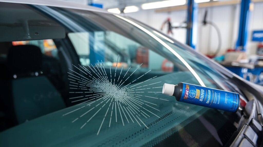 car window scratch being repaired.